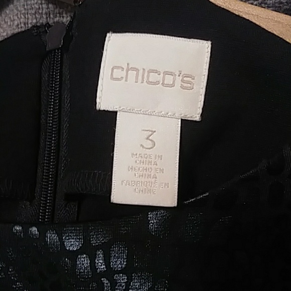 Chicos black day to evening dress size 3 - Picture 4 of 4